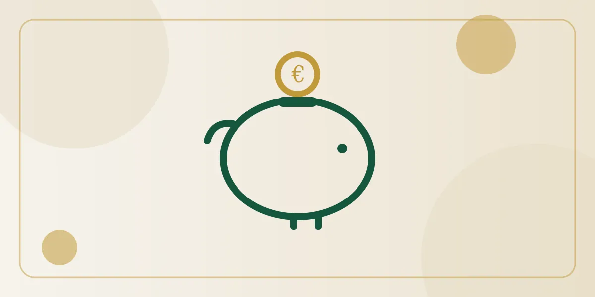 Imagen de la categoría Ahorro: una hucha con una moneda de euro