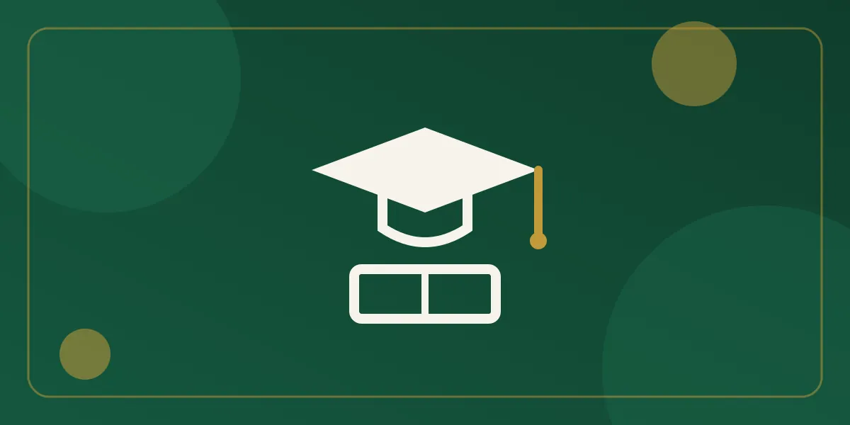 Imagen de la categoría Educación financiera: un birrete y un libro de educación financiera