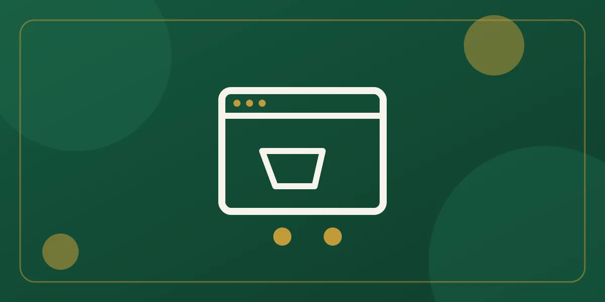 Ilustración de una tienda online dentro de un navegador, sobre cómo ganar dinero online