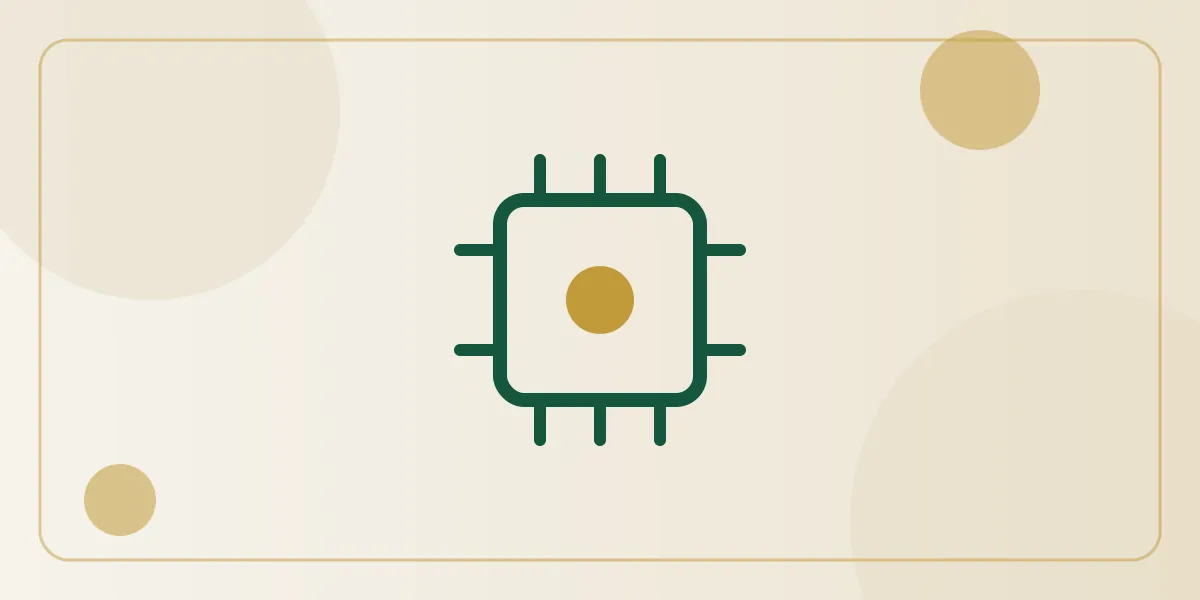 Ilustración de un chip de inteligencia artificial conectado, sobre herramientas de ia para emprendedores