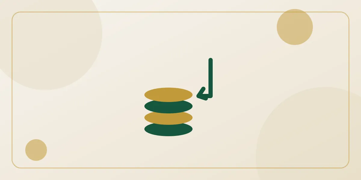 Ilustración de monedas apiladas que representan ingresos extra, sobre ideas de ingresos pasivos