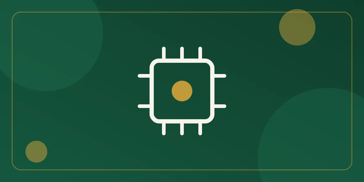 Ilustración de un chip de inteligencia artificial conectado, sobre inteligencia artificial para generar ingresos