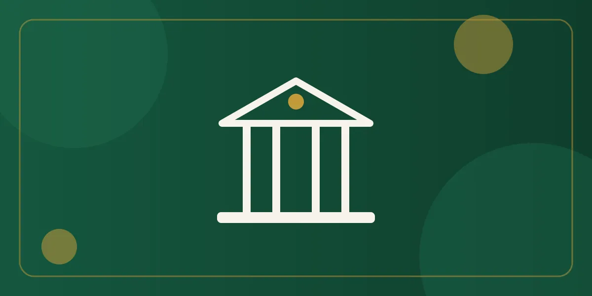 Ilustración de un edificio bancario con columnas, sobre mejores cuentas remuneradas en españa