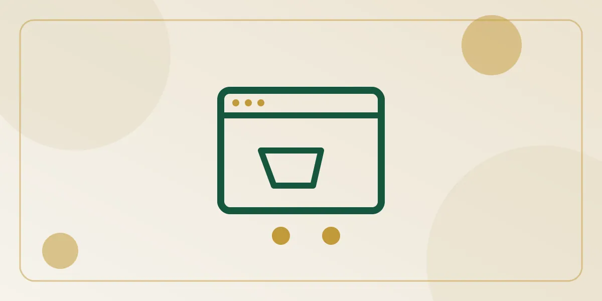 Ilustración de una tienda online dentro de un navegador, sobre negocios online rentables