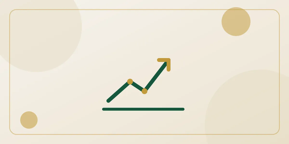 Ilustración de un gráfico de inversión en crecimiento, sobre qué es un fondo indexado
